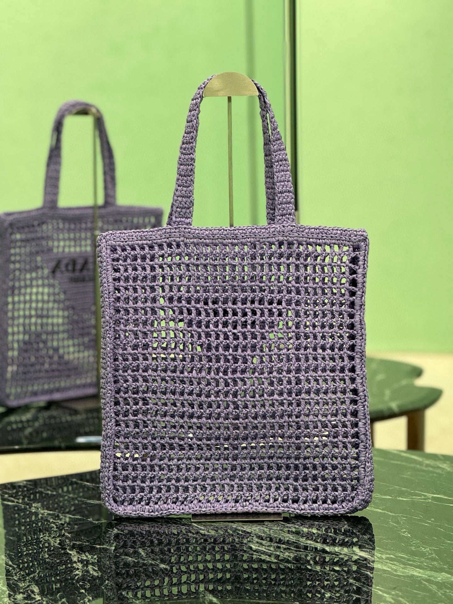 Prada Raffia Tote Bag