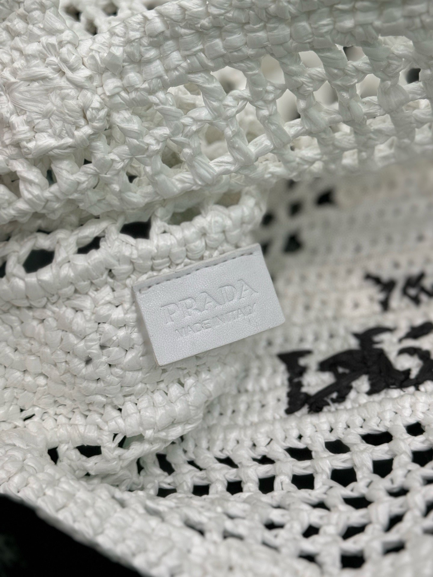 Prada Raffia Tote Bag