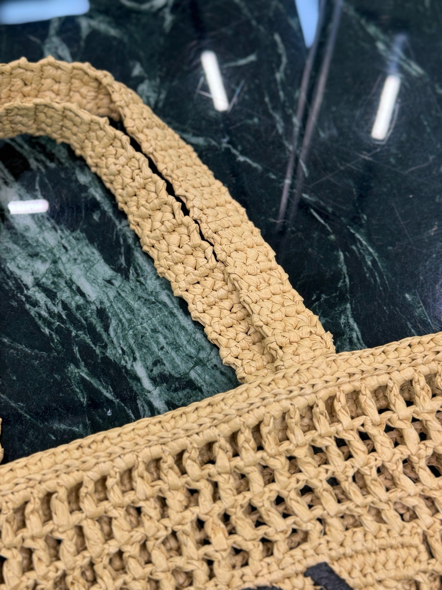 Prada Raffia Tote Bag