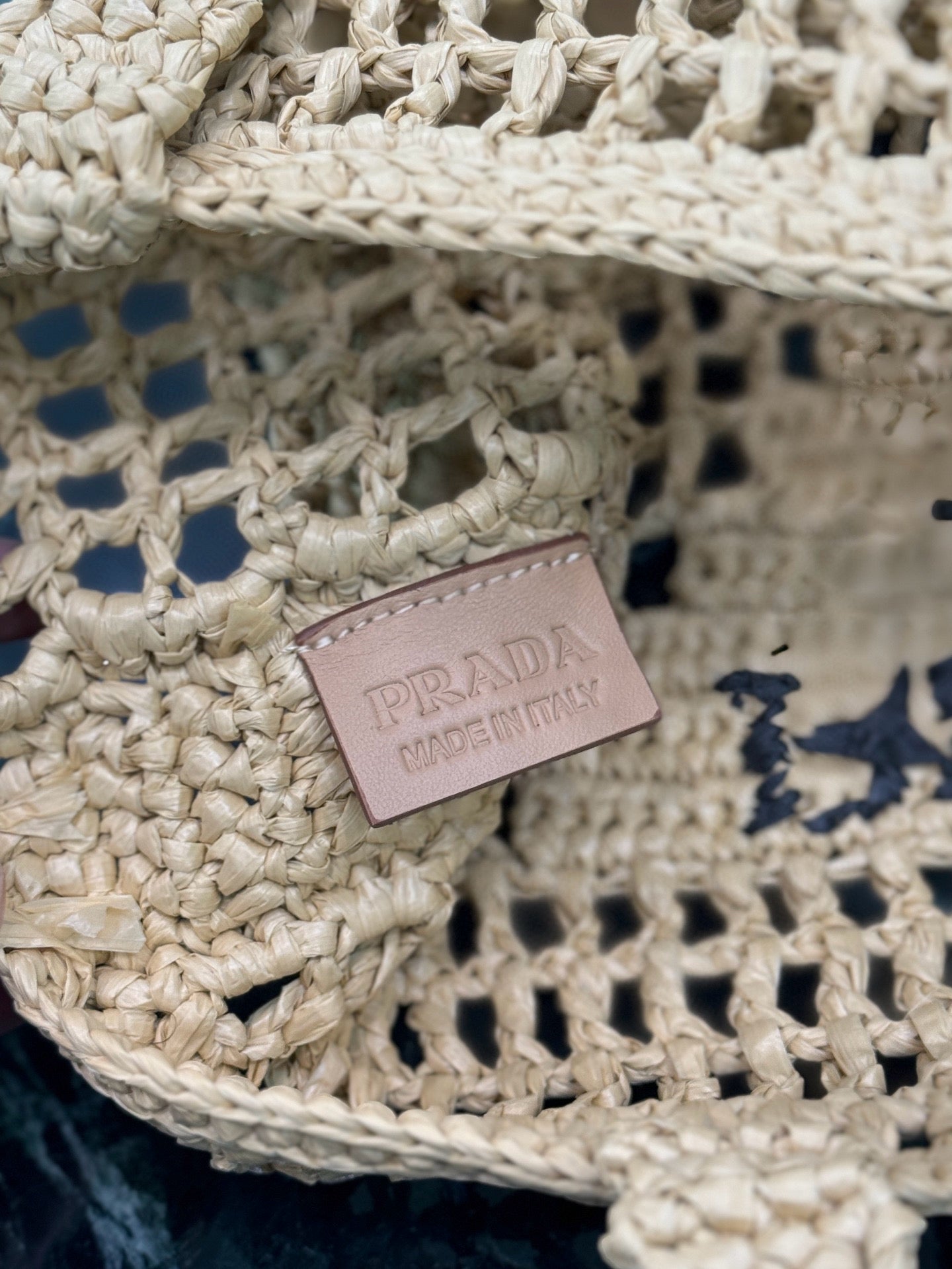 Prada Raffia Tote Bag