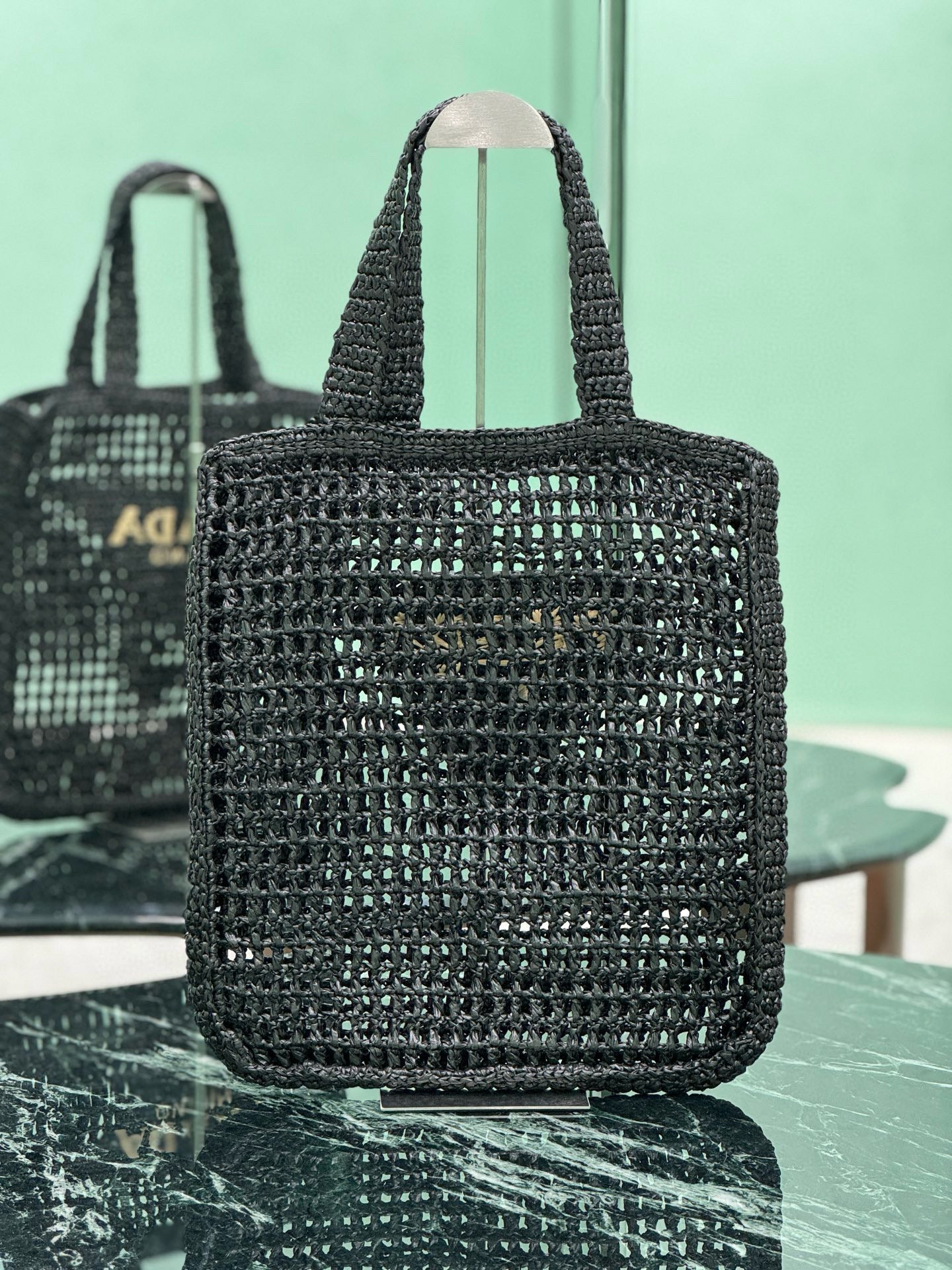 Prada Raffia Tote Bag