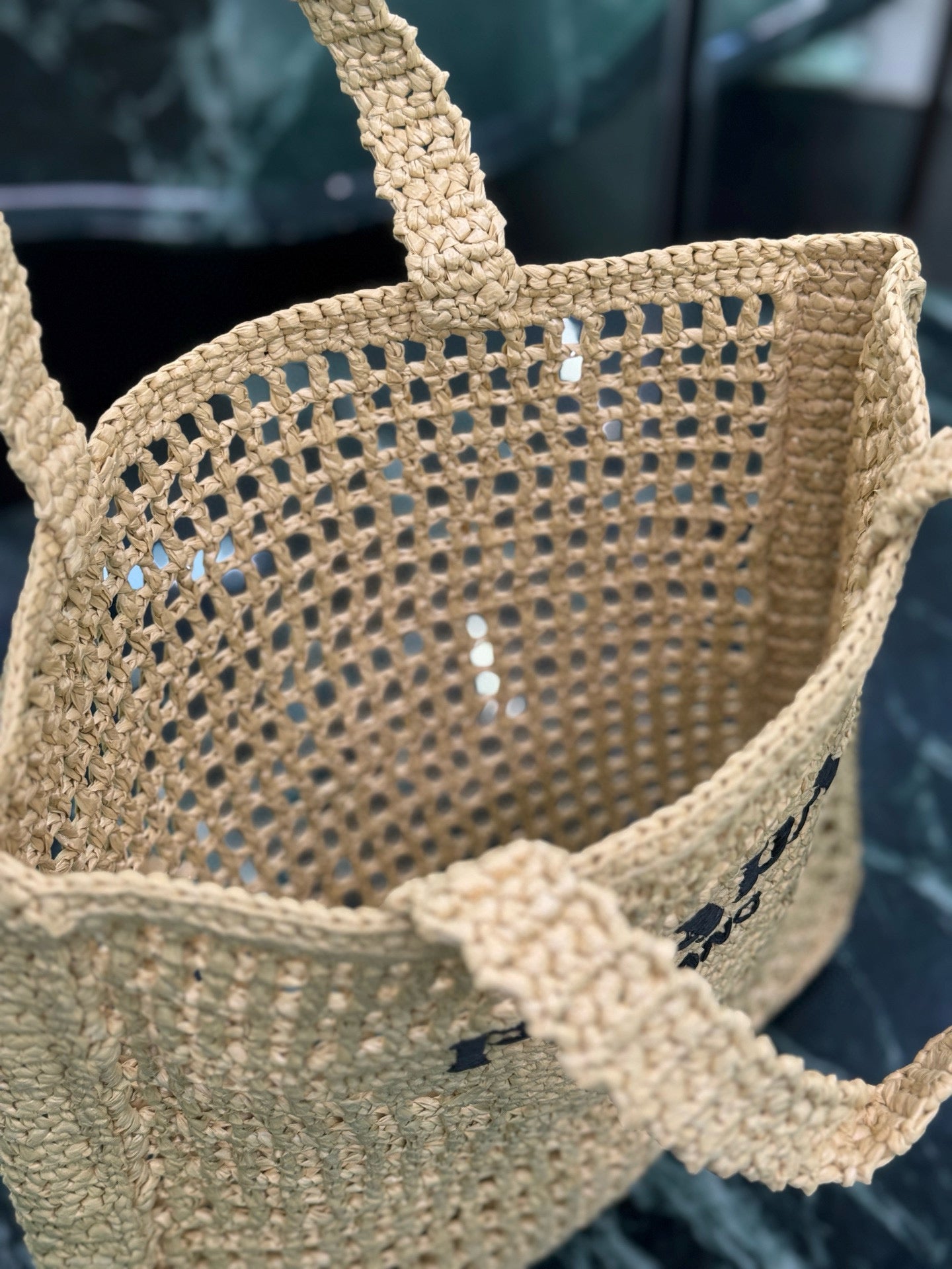 Prada Raffia Tote Bag