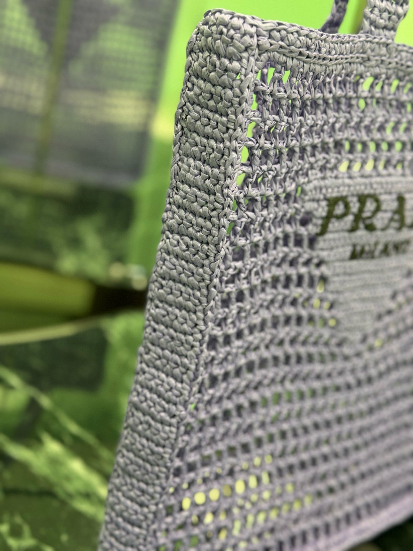 Prada Raffia Tote Bag