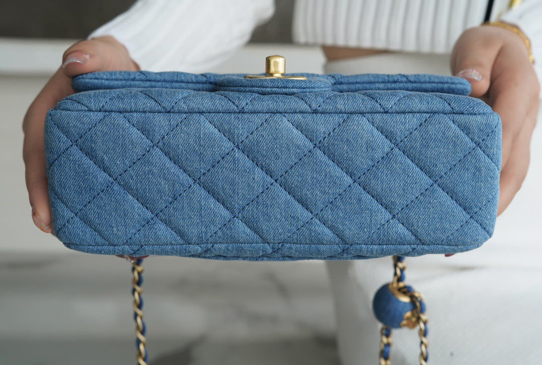 Chanel 22C Denim Mini Flap