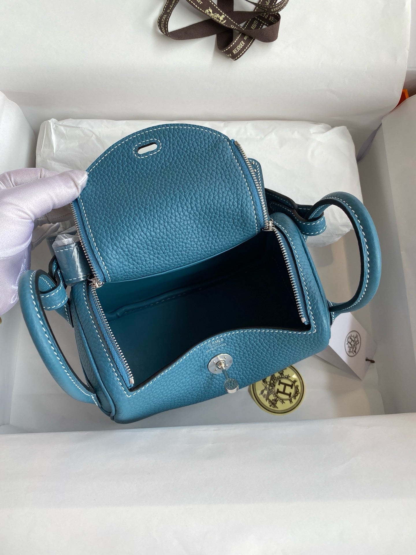 Hermes Mini Lindy, 19cm, D2, TC Skin