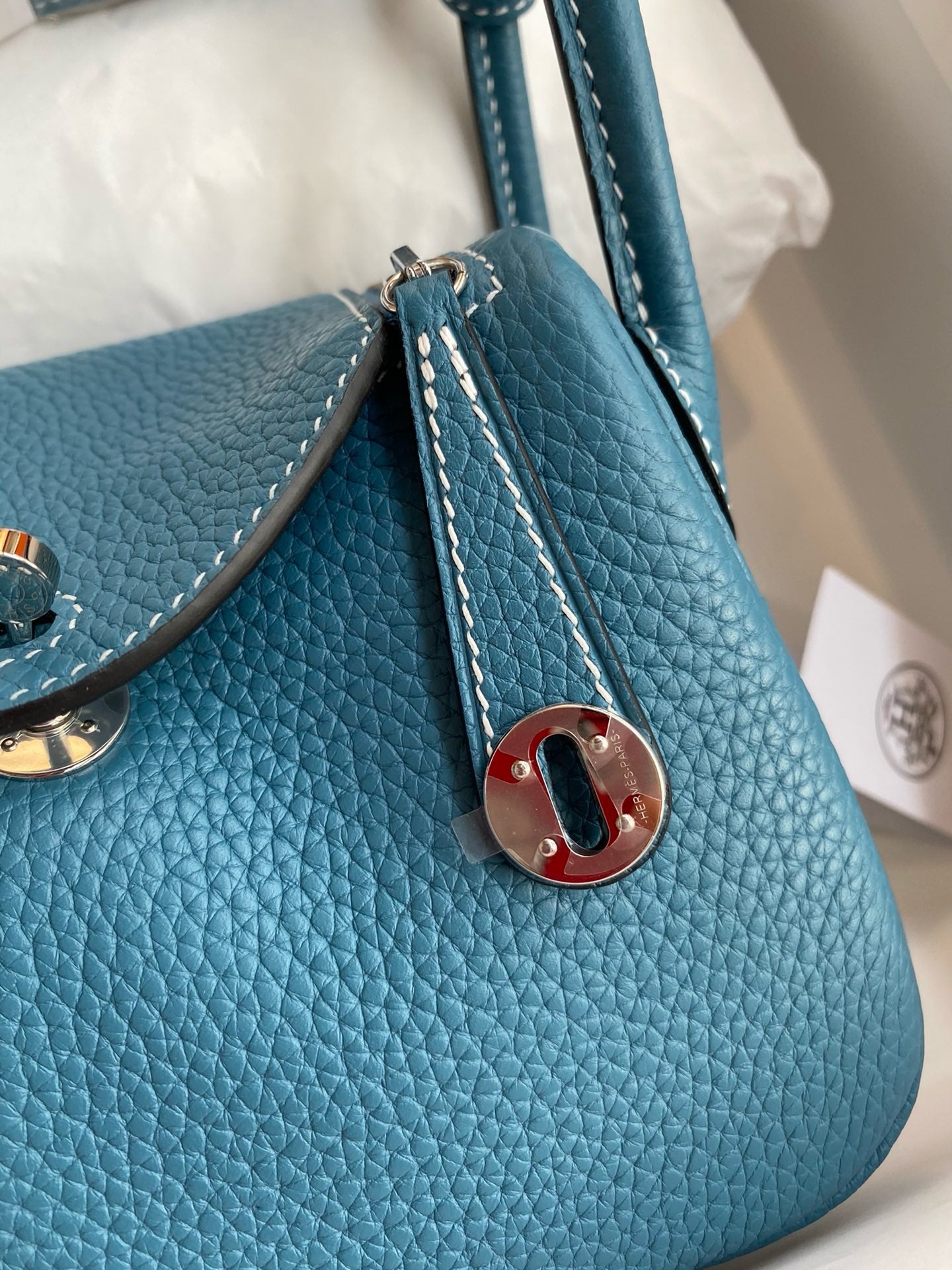 Hermes Mini Lindy, 19cm, D2, TC Skin