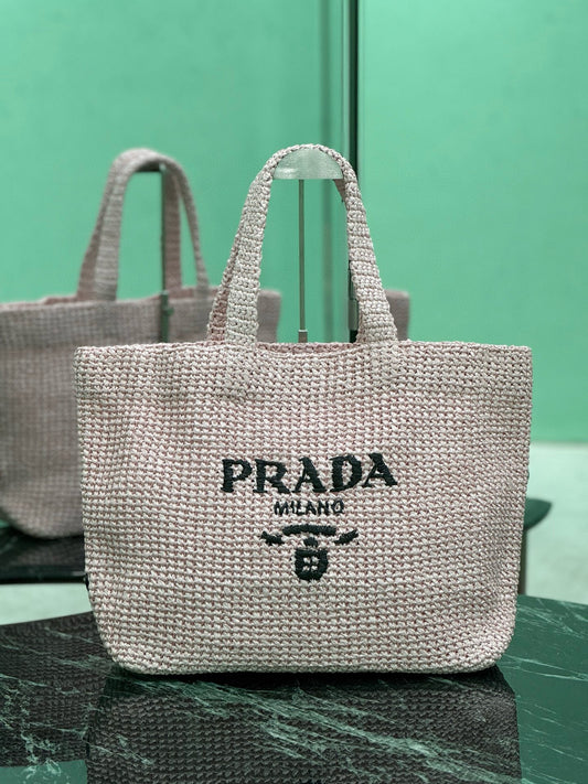 Prada Raffia Tote Bag