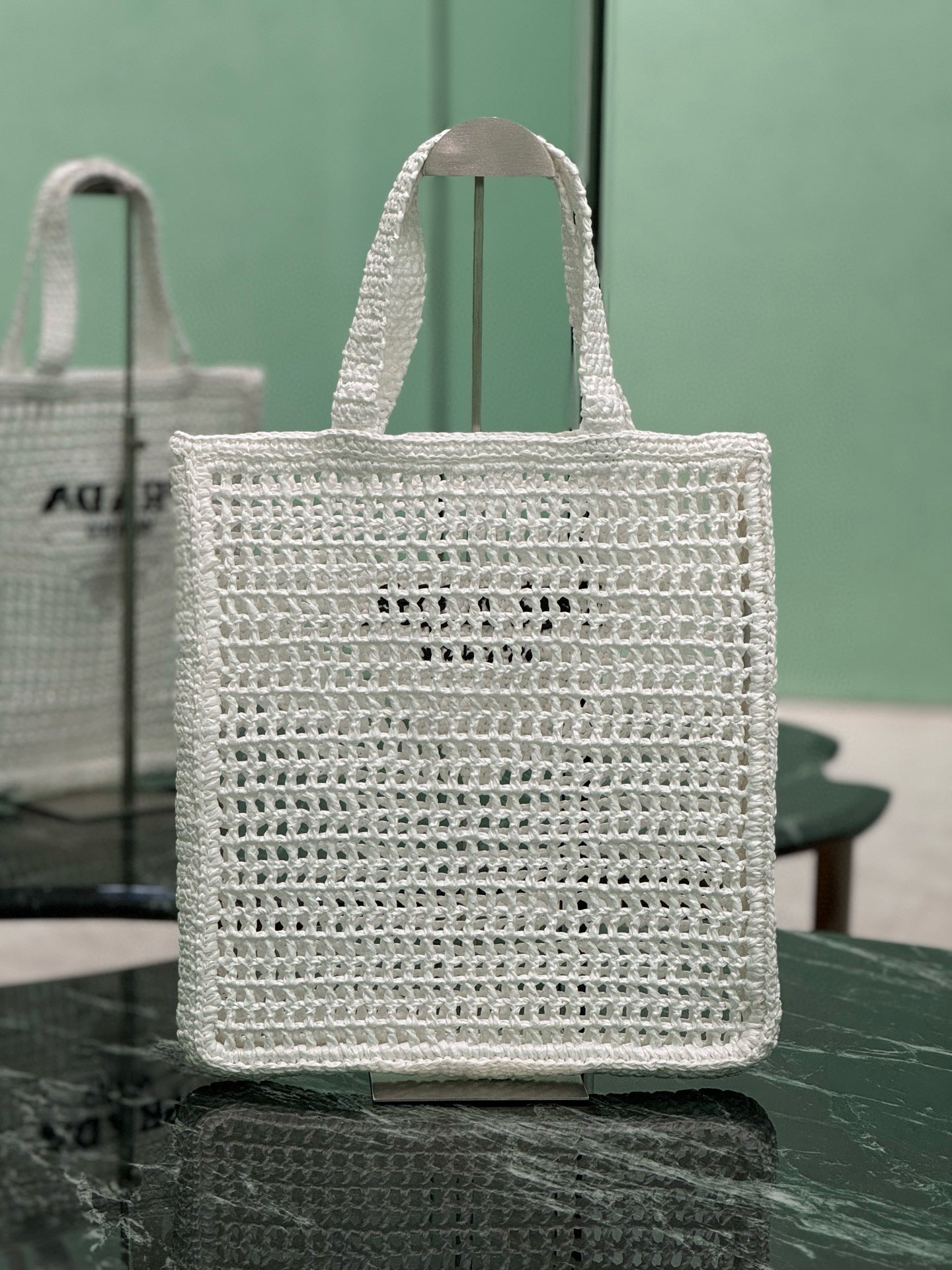 Prada Raffia Tote Bag