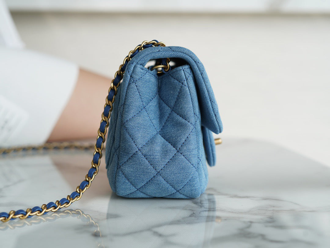 Chanel 22C Denim Mini Flap